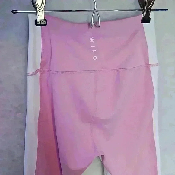 WILO THE LABEL Women's Full Length Leggings Pink & White Colorway NWT - Picture 4 of 6